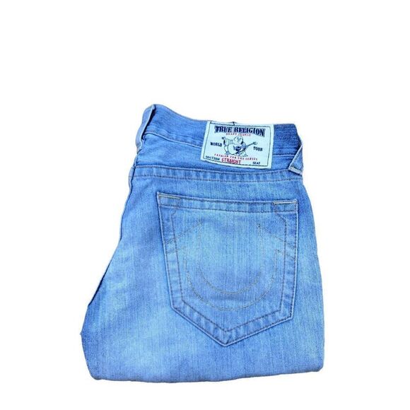 True Religion Jean Shorts Size 30 STRAIGHT Blue - Picture 9 of 9